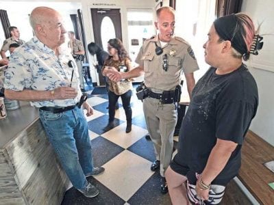 Police officer speaking - santa clarita signal