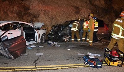 Head-on collision injures three Friday night