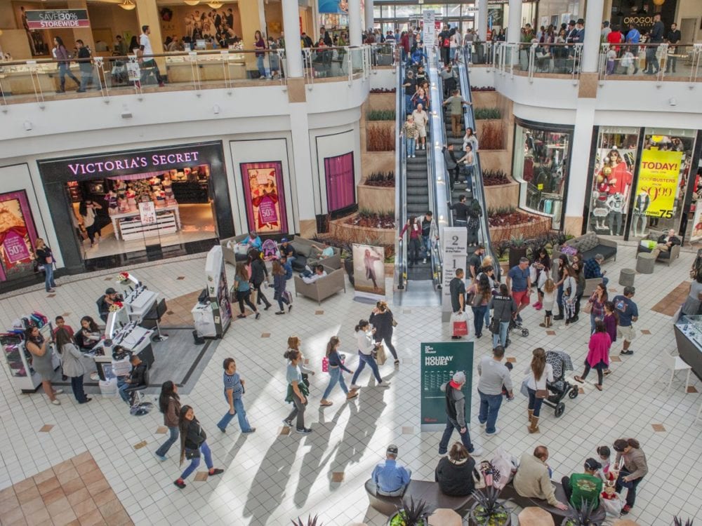 Shoppers congregate at the Westfield Valencia Town Center on Black Friday. Photo Tom Cruze/For the Signal