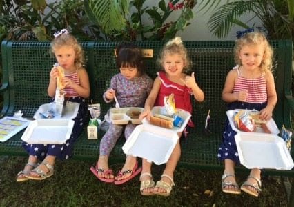 School kids at Navy Hale Keike School in Hawaii. photo by Bill Reynolds, The Signal.