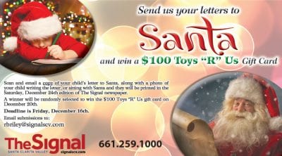 Send us your letters to Santa