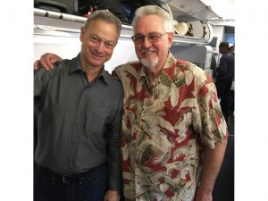 Bill Reynolds meets Actor Gary Sinise while on his trip to Pearl Harbor with the Greatest Generations Foundation.