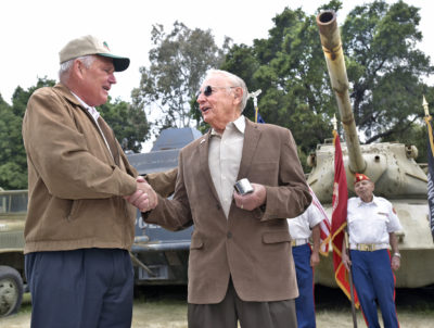 Surprise ceremony held to honor former tank commander