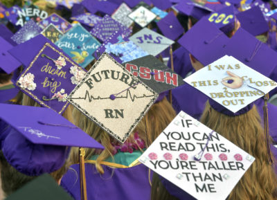 Hundreds of Vikings walk during Valencia High graduation