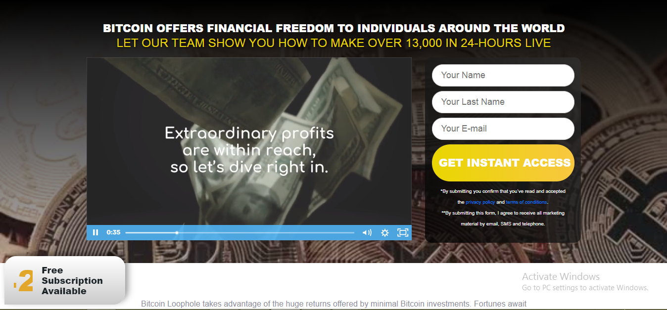 Bitcoin Loophole Review 2021 – Scam App Or A Remarkable Trading?