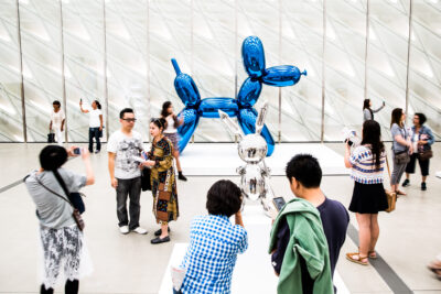 A Jeff Koons sculpture at the Broad museum in downtown Los Angeles, California, April 19, 2016.