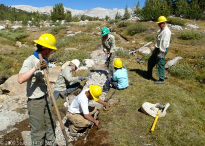 The Sierra Club offers voluntourism opportunities throughout California and the United States. Experience the High Sierra while helping with trail maintenance in the John Muir Wilderness.