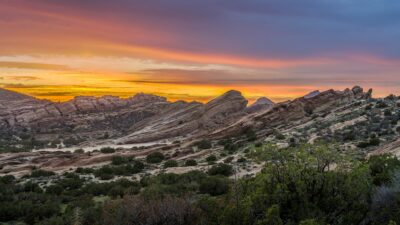 Vasquez Rocks Natural Area sunset.