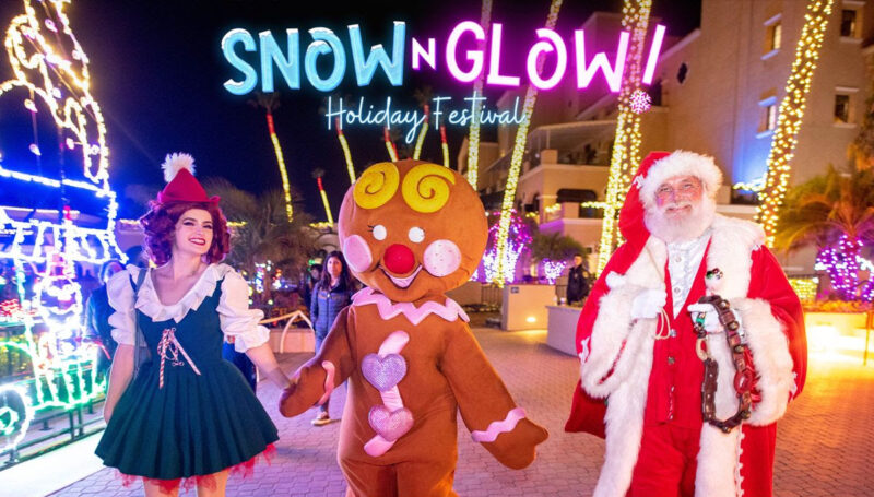 Visit Santa and friends at the ultimate California holiday festival, Snow ‘n Glow, Nov. 27-Dec. 26 at the Ventura Fairgrounds. 