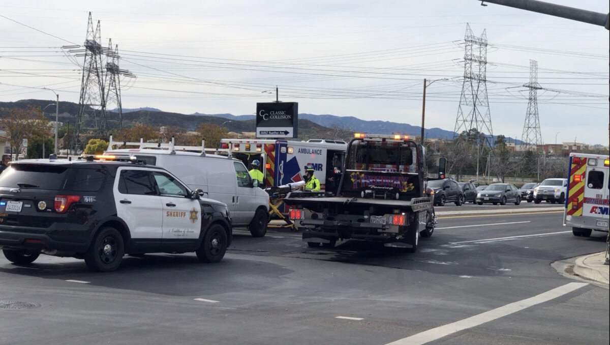 Woman transported to hospital after traffic collision in Canyon Country