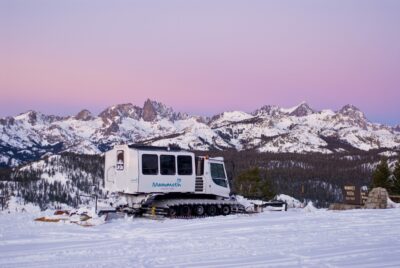 Take a ride in a Mammoth Mountain snowcat for one of the most unique excursions in the Eastern Sierra. Visit one of Mammoth’s most scenic spots, Minaret Vista.