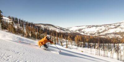 Heavenly features 34 miles of groomed trails covering 4,800 skiable acres, making it the largest ski resort in the Lake Tahoe area.
