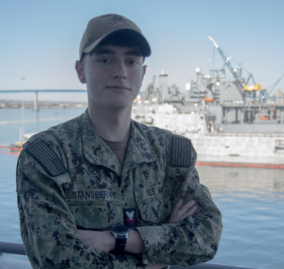 Petty Officer 2nd Class Christopher Stansberry, a native of Elizabeth Lake, serves aboard the U.S. Navy warship USS Boxer, homeported in San Diego. Photo by Mass Communication Specialist 3rd Class Andrew Hanchar, Navy Office of Community Outreach