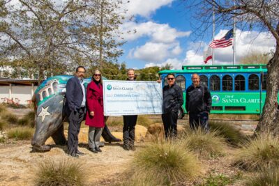 Santa Clarita Transit recently presented the Child and Family Center with a check for donations collected during the 2022 Holiday Light Tour. Courtesy photo.