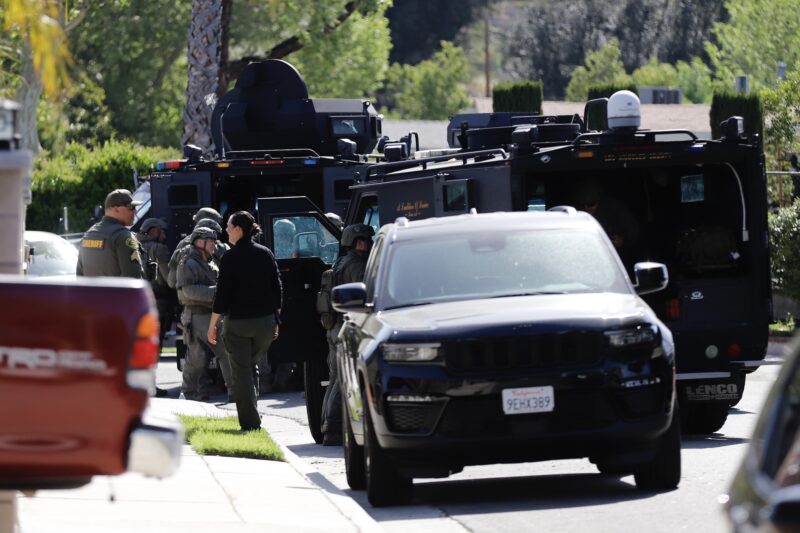 The Los Angeles County Sheriff's Department's Special Enforcement Bureau responded to assist Santa Clarita Valley Sheriff's Station deputies at the scene of a barricaded suspect Monday morning on the 19300 block of Newhouse Street in Canyon Country. Chris Torres/The Signal