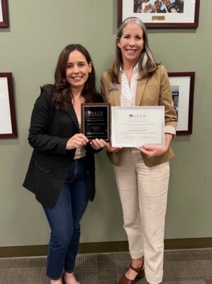 Heidi Viramontes, program coordinator for the Early Childhood and Multi-Disciplinary Assessment Team, and Child & Family Center CEO Nikki Buckstead were in attendance to receive the award. Courtesy photo.