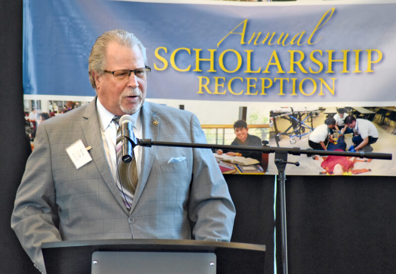 Steve Corn, Board of Directors College of the Canyons welcomes attendees to the College of the Canyons Foundation Annual Scholarship Reception held at the Dr. Dianne G. Van Hook University Center on the COC Valencia campus on Thursday, 051123.  