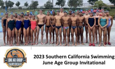 Canyons Aquatics Club hosted more than 700 young swimmers at the Southern California Swimming June Age Group Championships, held at the Santa Clarita Aquatic Center. Courtesy photo.