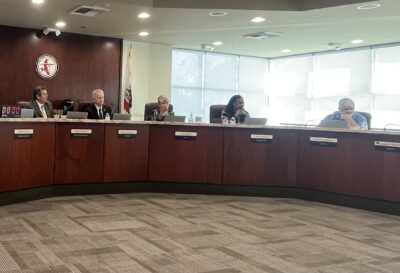 The William S. Hart Union High School District's governing board gets ready to deliberate on the vacancy for Trustree Area No. 4 during a special meeting in June. Perry Smith/ The Signal