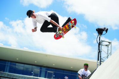 Curren Caples during Men's Skate Street Finals at 2015 X Games Austin in Austin, TX. ©Mark Kohlman/ESPN