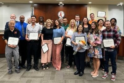 Nineteen employees were honored as the Classified Employees of the Year at a recent William S. Hart Union High School District governing board meeting. Courtesy photo.