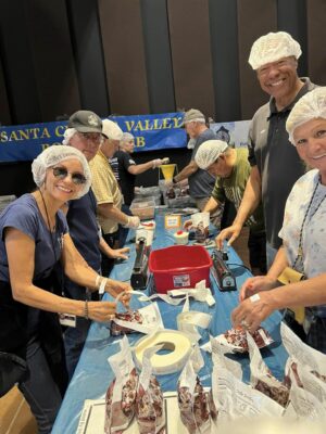 Veterans groups joined Santa Clarita Valley Rotary Club members in October 2022 to package meals for the valley’s homeless and needy veterans. The second annual program is scheduled to take place this year on Oct. 26. Courtesy photo.