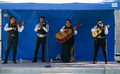 Mariachi OaxaCali performing a number of Spanish classic Mariachi covers at the Santa Clarita Valley Pride picnic on Sunday afternoon.