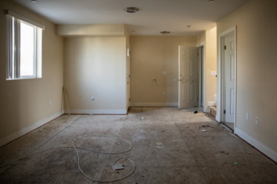 The inside of one of several properties managed by Norris Jones and Dejon Dixon, co-founders of Housing 1BY1, in Los Angeles on Sept. 28, 2023. Dixon and Jones say a Los Angeles-based nonprofit owes them thousands of dollars in unpaid rent for housing people experiencing homelessness. Some of the tenants left properties damaged or stole items before being evicted, according to Jones and Dixon. Photo by Adriana Heldiz, CalMatters