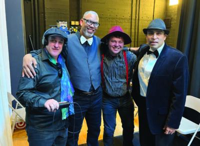 From left Max Parrish, Colbert B. Williams Jr., Spencer Barry and Philip Cobos are in Major Impact Theater's production of "Iceberg," which opens at the Newhall Family Theater on Saturday. Photo courtesy of Major Impact Theater.