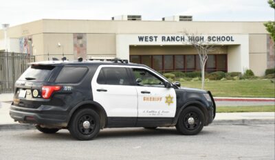 Santa Clarita Valley Sheriff's Station deputies responded to West Ranch High School after a report of an attempted kidnapping. A Hart district source said the report was false. Dan Watson/The Signal.