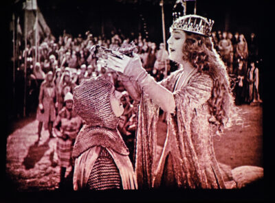 Douglas Fairbanks and Mary Pickford come on the screen in the film Robin Hood during the Newhallywood Silent Film Festival held the at the Newhall Family Theater in Newhall on Saturday, 021724. Dan Watson/The Signal