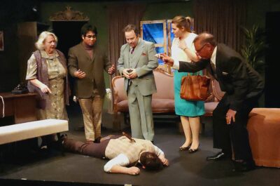 Five past-their-prime mystery writers gather to collaborate on a story and find themselves at the center of their own murder mystery in Fred Carmichael's “Done to Death” at The Main in Old Town Newhall, performing weekends through March 23. Courtesy photo.