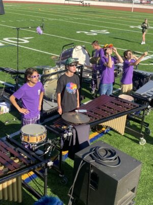Valencia High School Pride of the Vikings marching band members view the October Ring of Fire eclipse with special glasses. A partial solar eclipse is set to be seen in the Los Angeles Area on Monday morning. Courtesy photo.