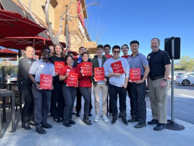 Eleven winners of Chick-fil-A's Remarkable Futures Scholarships were honored recently at the chain’s Valencia Town Center location. Courtesy photo.