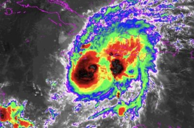 Hurricane Beryl was forecast to hit Jamaica later on Wednesday, July 3, 2024. Image: US National Oceanic and Atmospheric Administration. 