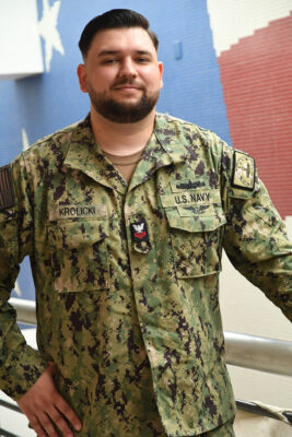 Petty Officer 1st Class Alexander Krolicki, a native of Santa Clarita, serves as an instructor with Naval Education and Training Command. Photo by Mass Communication Specialist 1st Class James Green 