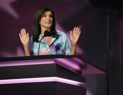 Nikki Haley speaks at the Republican National Convention in Milwaukee, Wisconsin, on July 16, 2024. Photo by Madalina Vasiliu.