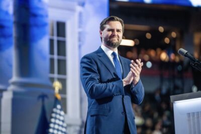 Vice Presidential nominee Sen. JD Vance, R-Ohio, speaks during the Republican National Convention in Milwaukee on July 17, 2024. Photo by Madalina Vasiliu