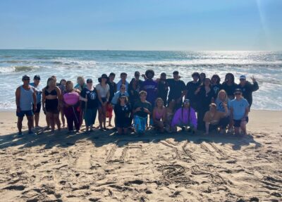 Several dozen local foster youth recently enjoyed a day at the beach provided by nonprofit Fostering Youth Independence. Courtesy photo.