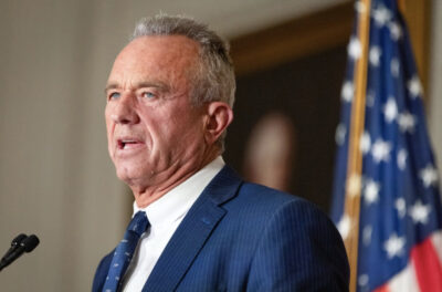 Presidential candidate Robert F. Kennedy Jr. speaks at the Nixon library in Yorba Linda on June 12, 2024. Photo by John Fredricks. 