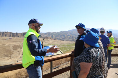 More than 100 neighbors and local business owners had a firsthand look at the day-to-day operations at Sunshine Canyon Landfill during an open house held on Aug. 3. Courtesy photo.