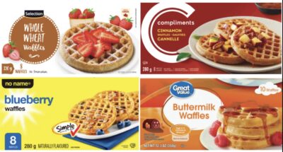 Hundreds of frozen waffle products have been recalled by a major food manufacturer due to listeria contamination concerns. TreeHouse Foods/handout photo