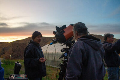 Members of the Local Group Astronomy Club of Santa Clarita set up their telescopes on the College of the Canyons Canyon Country campus on Friday night during the 2024 semi-annual Star Party event on November 1, 2024. Trisha Anas/ The Signal.