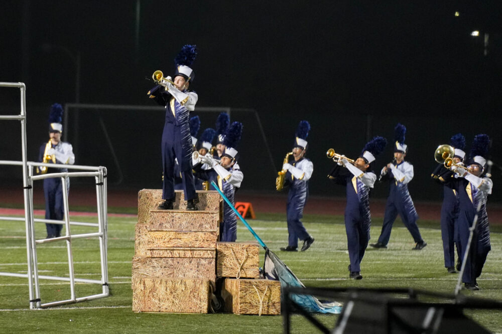 West Ranch High School Band and Color Guard perform at the SCSBOA Division 4A Championship on Nov. 23. Courtesy of Ruthy Horak.