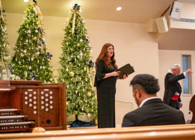 Opera singers perform a series of songs during the eight annual Master Chorale Messiah Sing -Along under the artistic direction of Allan Robert Petker at the Valencia United Methodist Church on Monday, Dec. 9, 2024. Katherine Quezada/The Signal