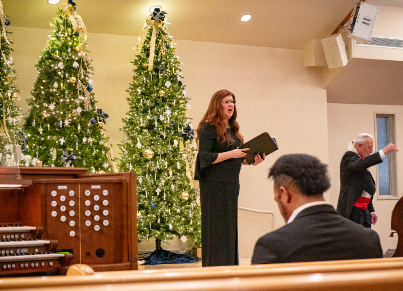 Opera singers perform a series of songs during the eight annual Master Chorale Messiah Sing -Along under the artistic direction of Allan Robert Petker at the Valencia United Methodist Church on Monday, Dec. 9, 2024. Katherine Quezada/The Signal