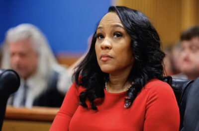 Fulton County District Attorney Fani Willis at the Fulton County Courthouse in Atlanta, Ga., on March 1, 2024. Pool photo by Alex Slitz/AFP via Getty Images