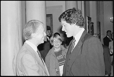 Jimmy Carter and Bill Clinton, by White House Photographer, 1978 (NARA)