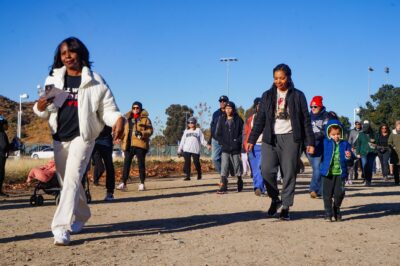 Community members participate during the Martin Luther King Unity Walk on Monday, Jan. 20, 2025, held at Central Park in Saugus. Katherine Quezada/The Signal