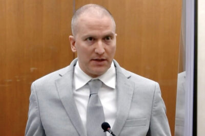 Former Minneapolis police officer Derek Chauvin addresses the court at the Hennepin County Courthouse in Minneapolis on June 25, 2021. Court TV via AP, Pool photo.